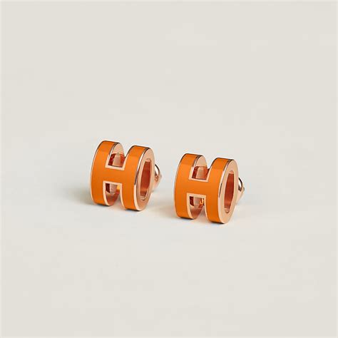 hermes earrings pop h|Hermes pop h stud earrings.